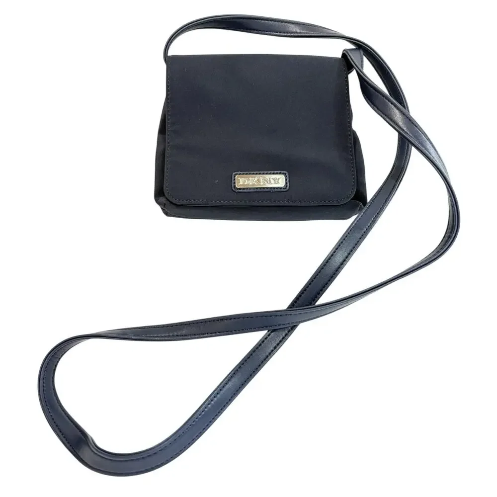 DKNY Navy Crossbody Purse Evening, Cocktail Party, Formal, Wedding Magnetic Snap